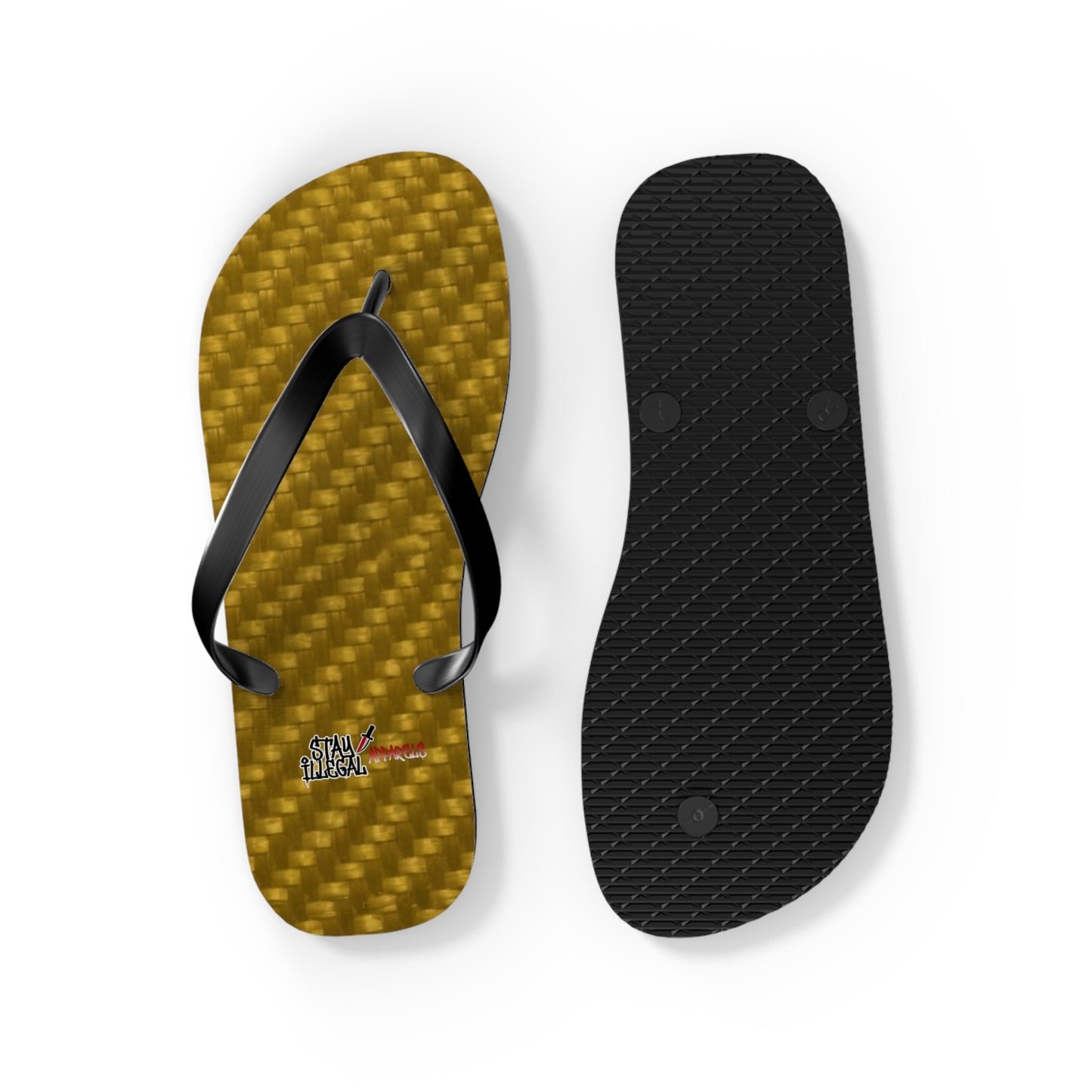 Carbon Fibre Flip Flops – Stay Illegal Gold