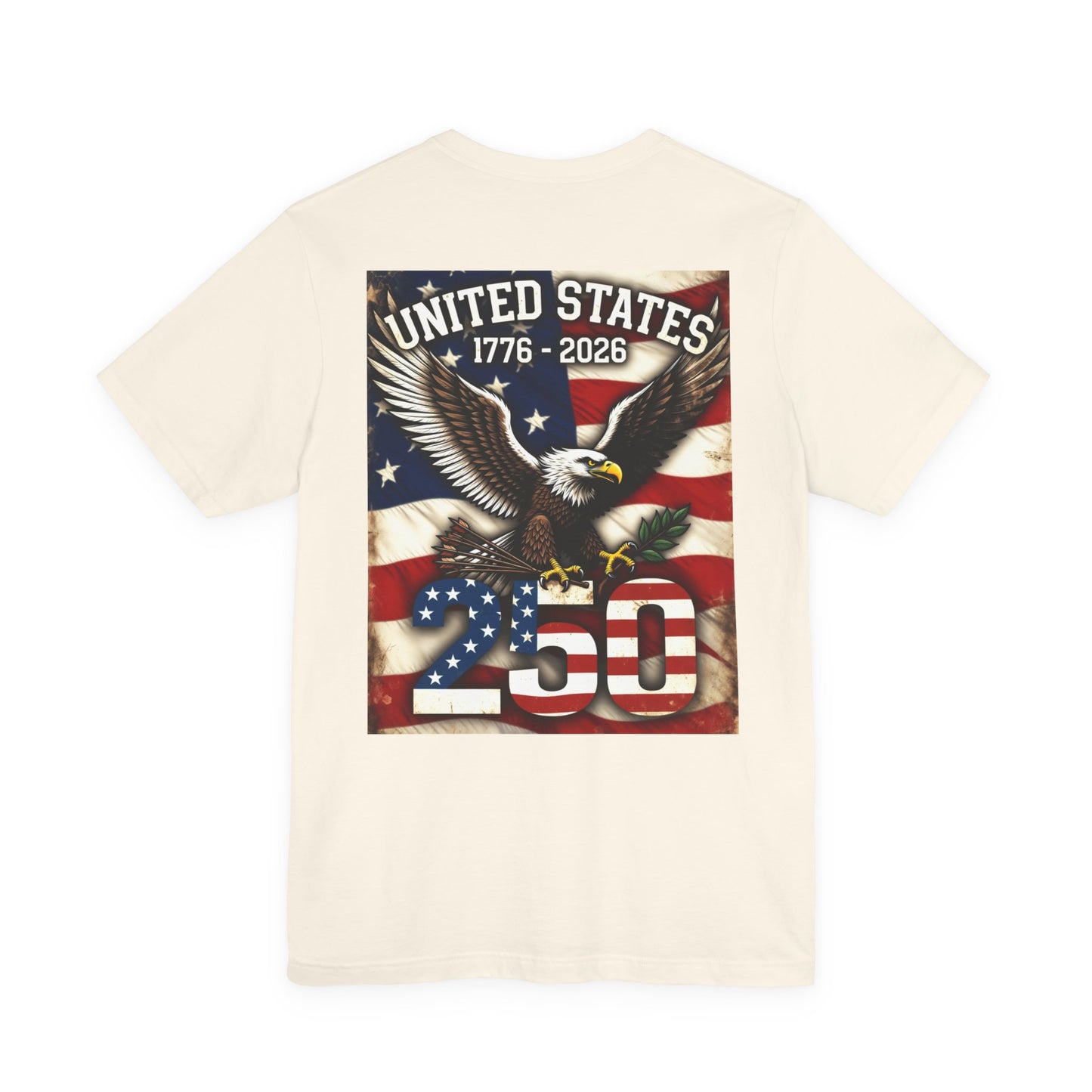 Back Print T‑Shirt — USA 250 EAGLE