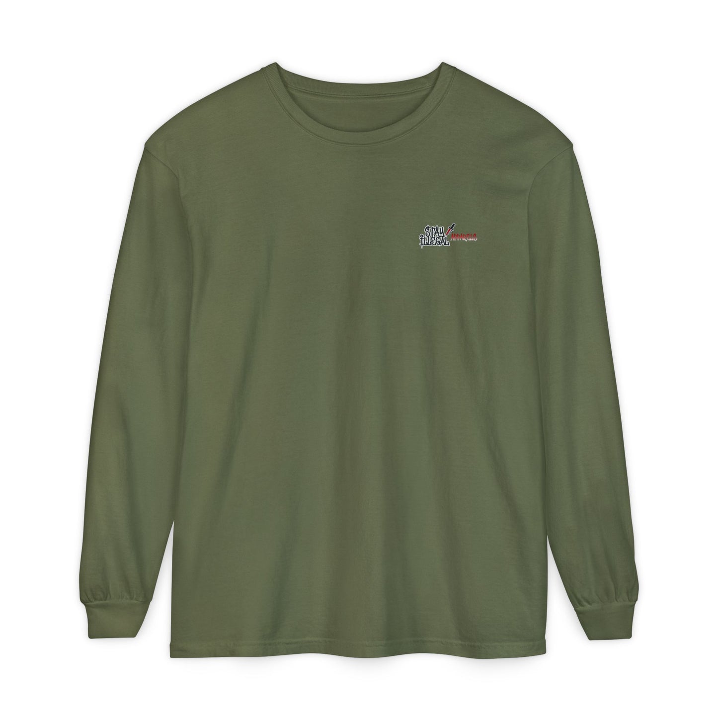 Long Sleeve Tee — More Europe 50euros Back Print