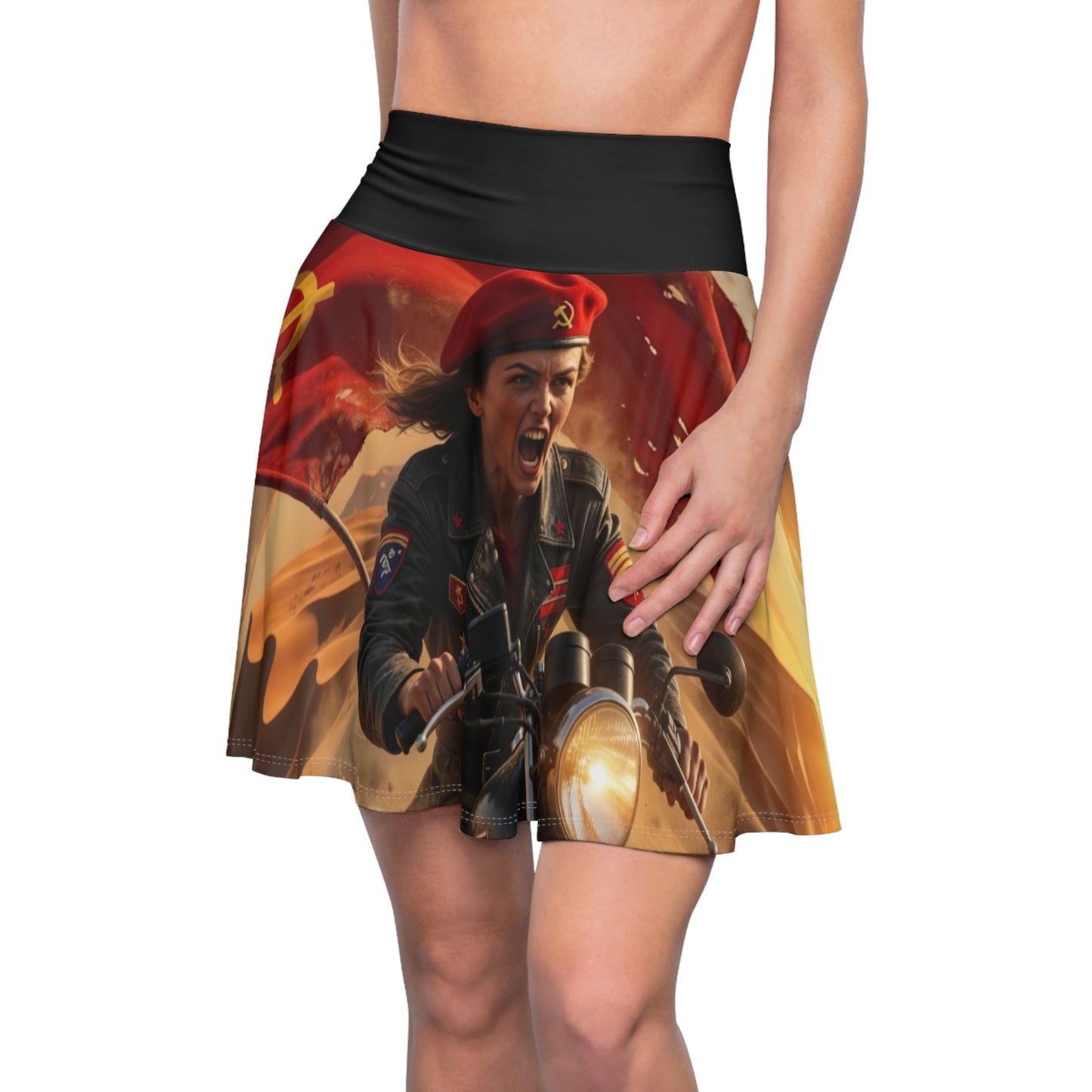 Women's Skater Skirt — Hammer Sickle Bike Dunes