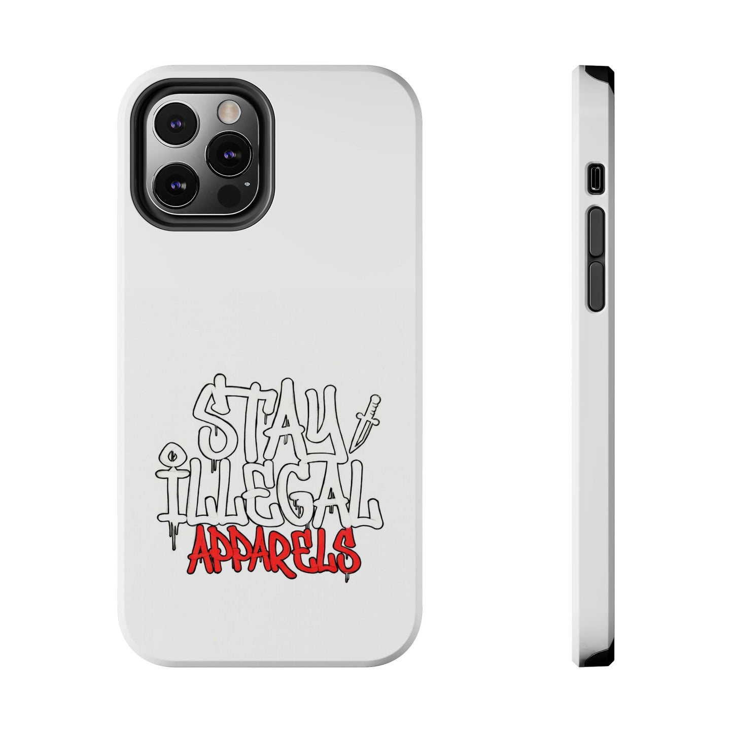 Coque de téléphone Stay Illegal - Blanc/Rouge robuste