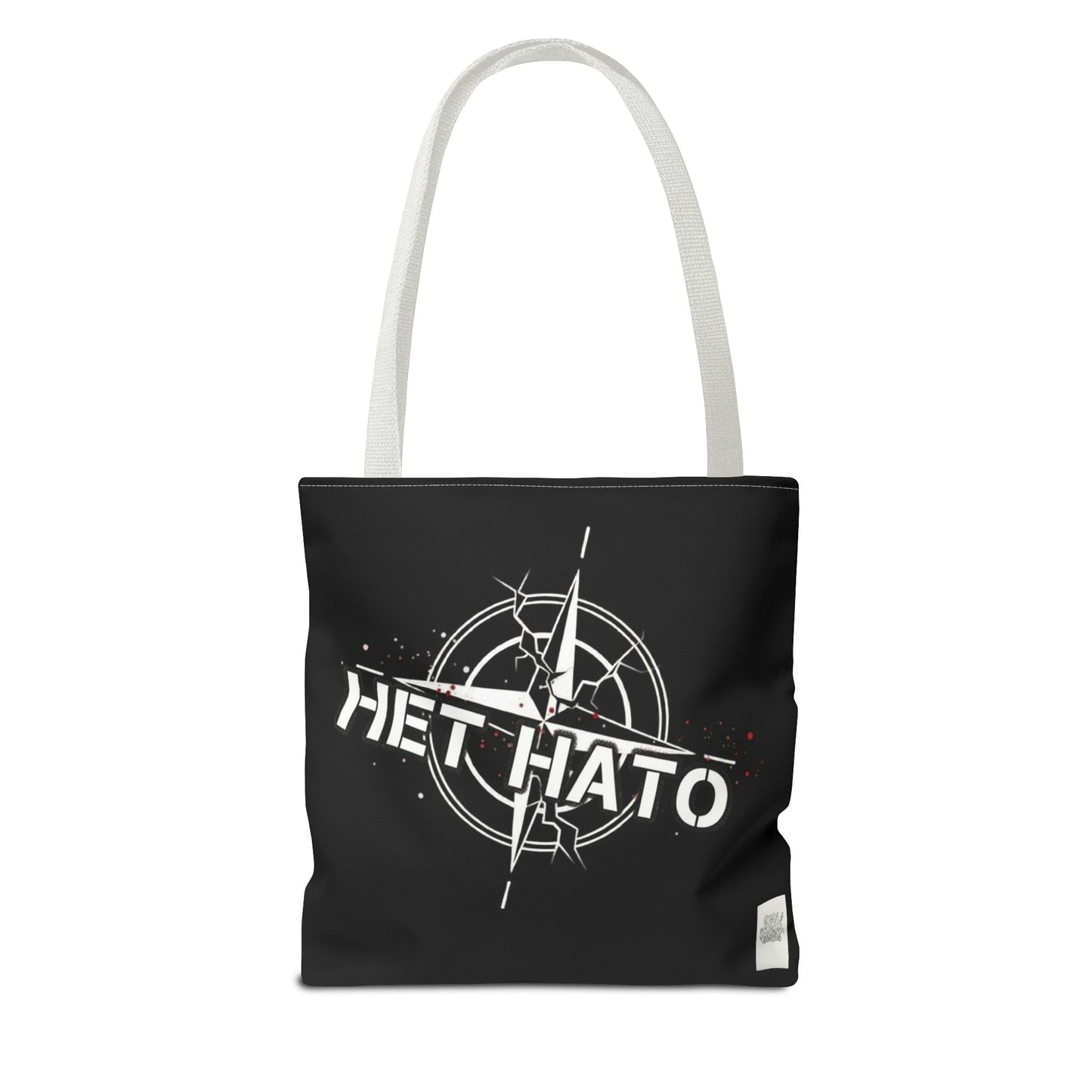 Bolso de mano negro NO A LA OTAN — Anti-OTAN inglés/ruso
