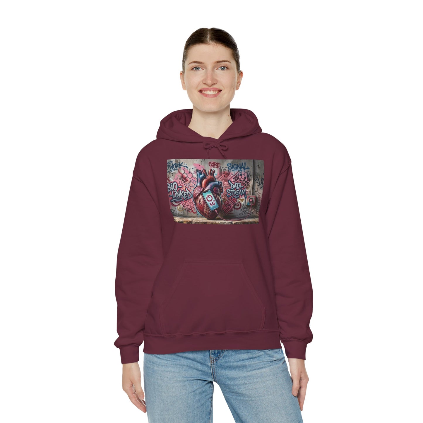Stay Illegal Graffiti Hoodie - Mobile Heart
