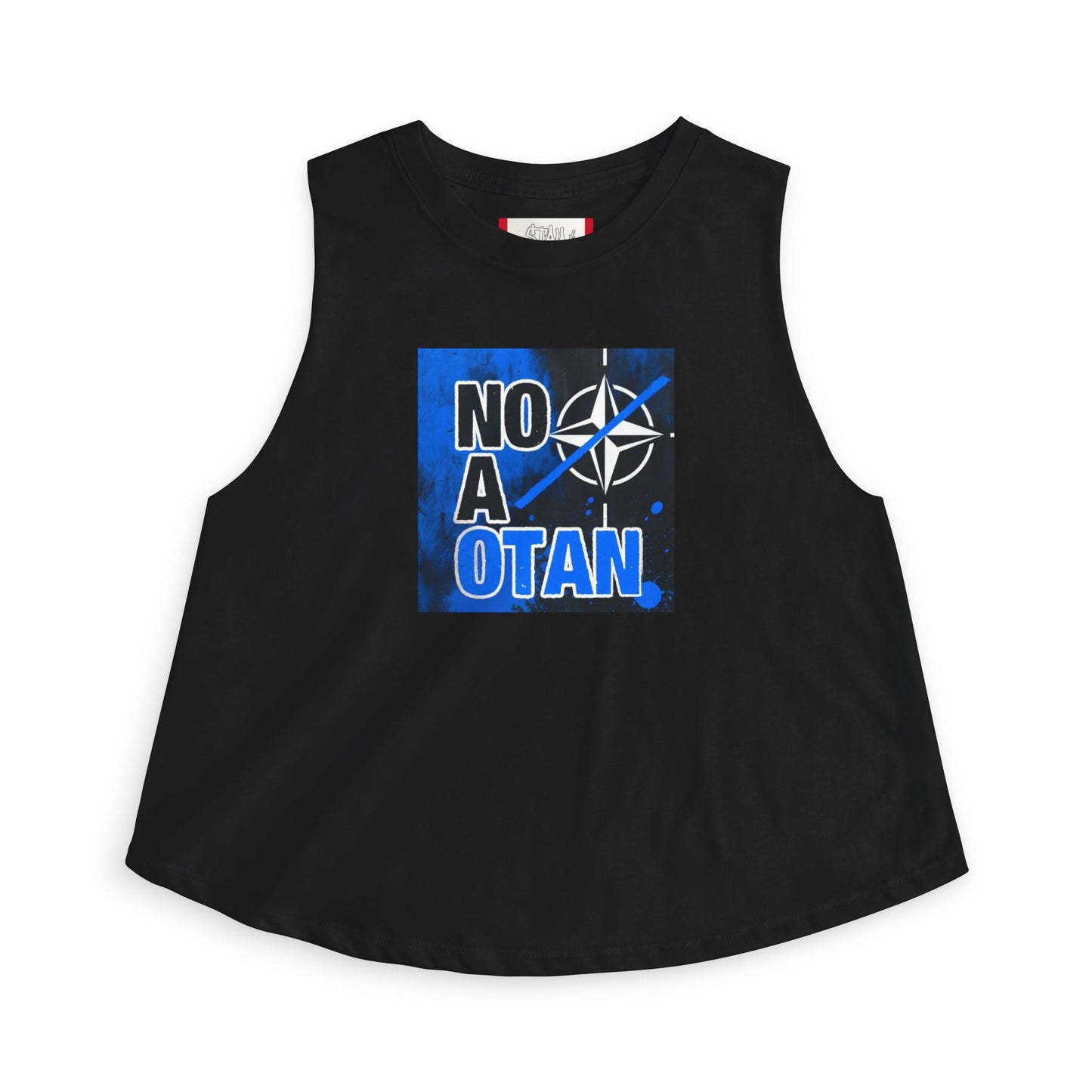 Crop Top — "NO A OTAN" Women's Blue/Spanish