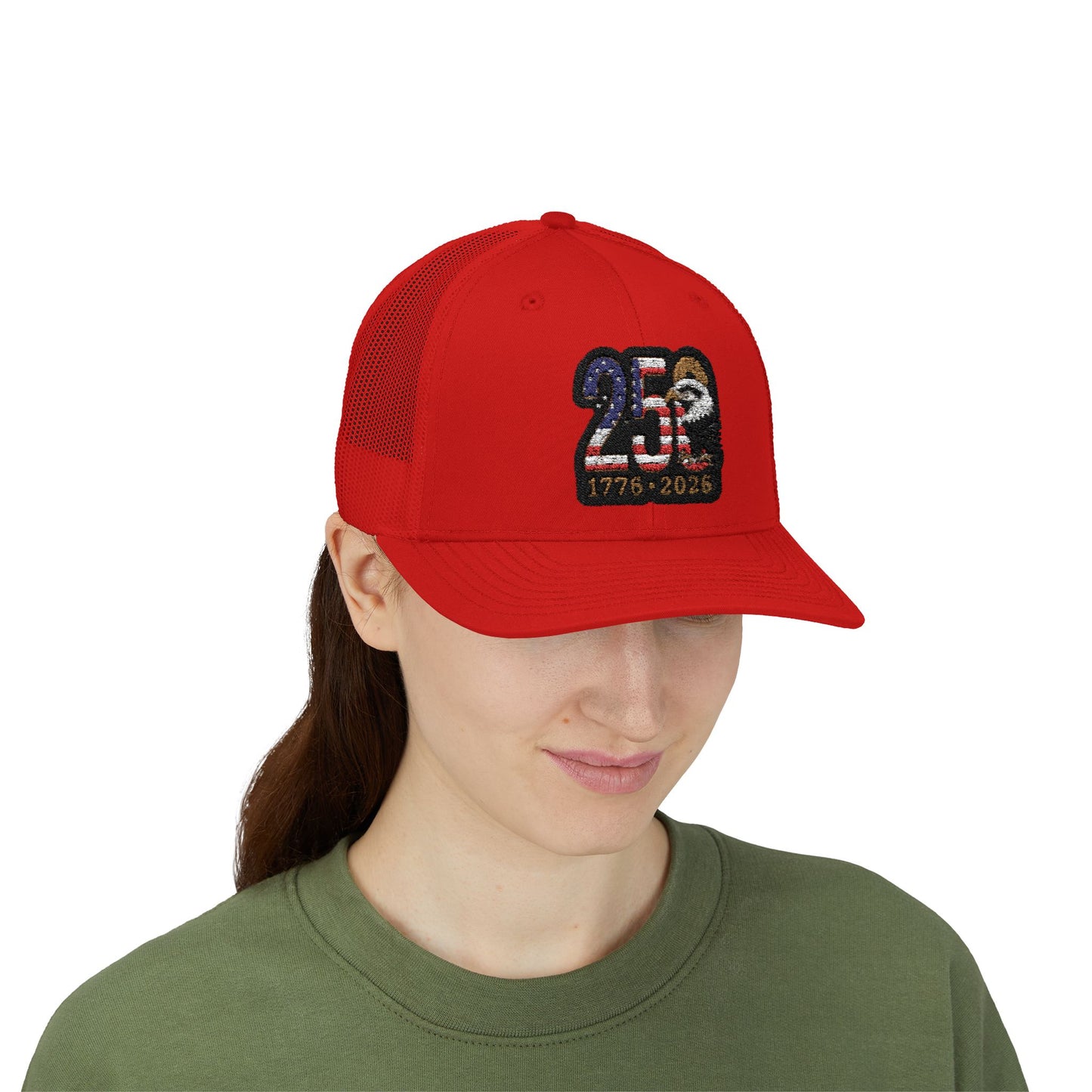 Stay Illegal Trucker Cap — USA 250th Anniversary Eagle Patch