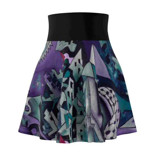 Women's Skater Skirt — Gaza Skyline Night