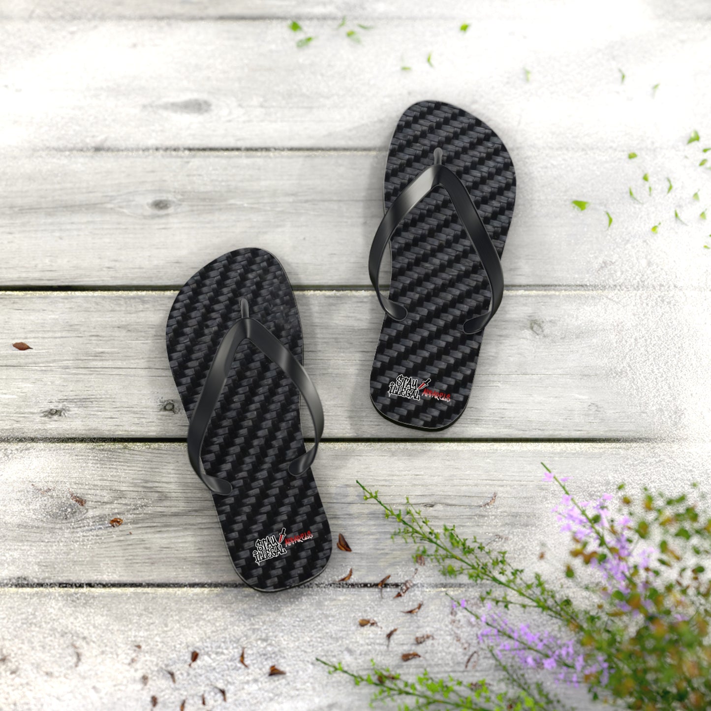 Carbon Fibre Flip Flops – Stay Illegal Black