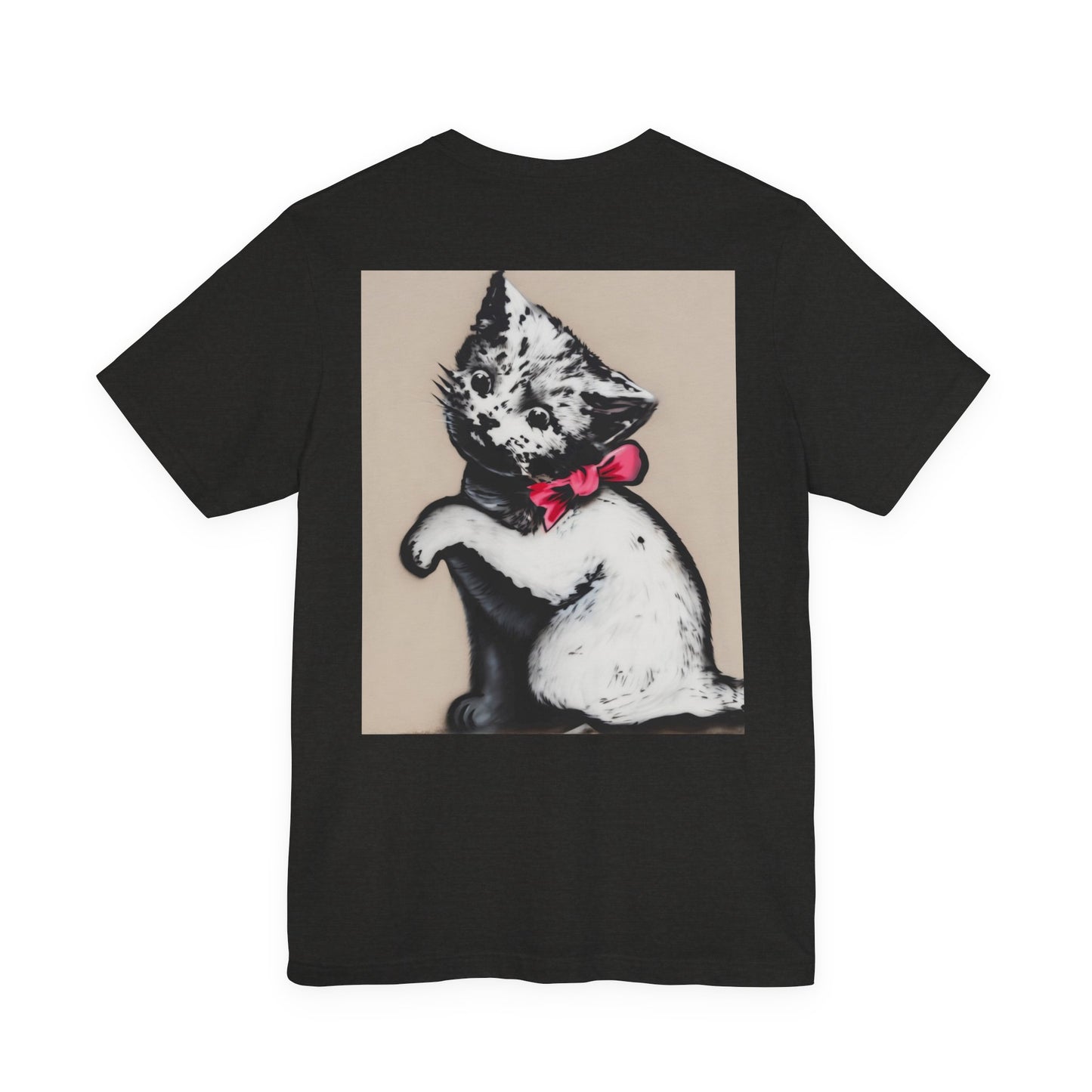 Black Collection T‑Shirt — Ribbon Cat