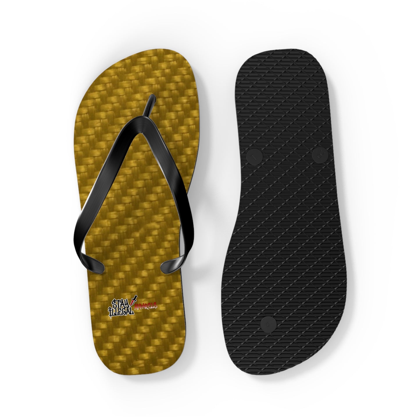 Carbon Fibre Flip Flops – Stay Illegal Gold