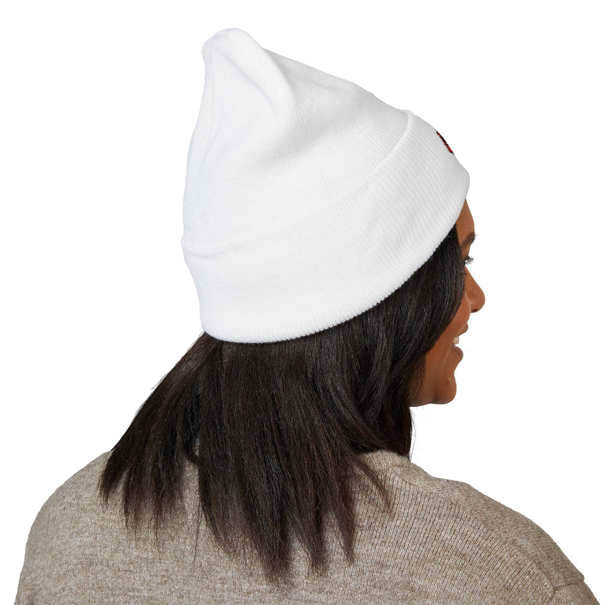 Embroidered Daruma Cuffed Beanie — Stop The Genocide Beenie Hat