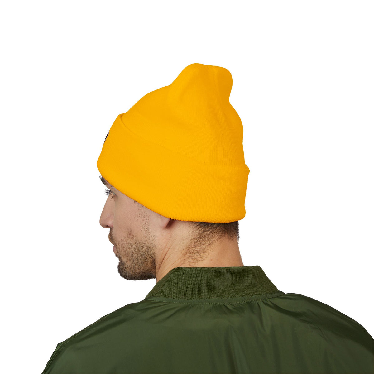 Embroidered Daruma Cuffed Beanie — Stop The Genocide Beenie Hat
