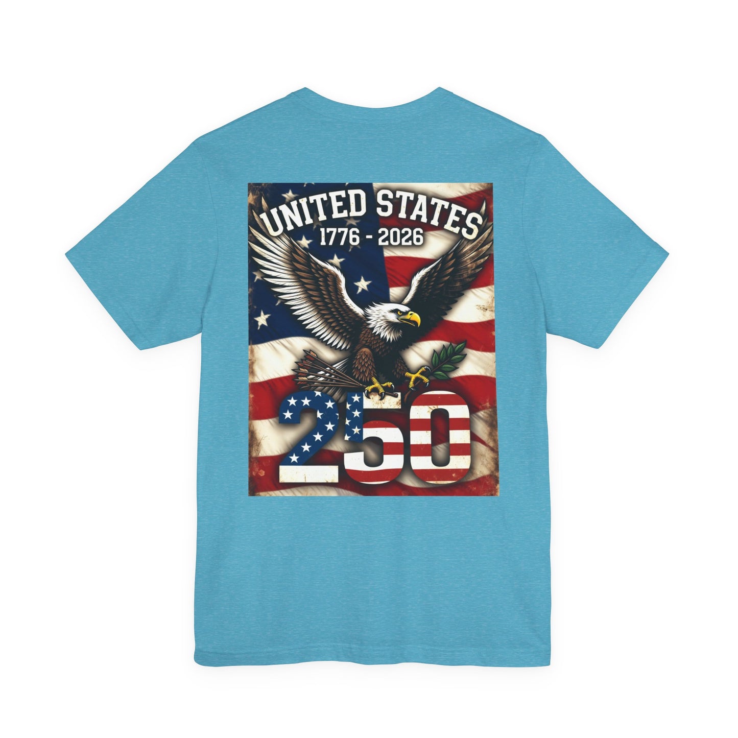 Back Print T‑Shirt — USA 250 EAGLE