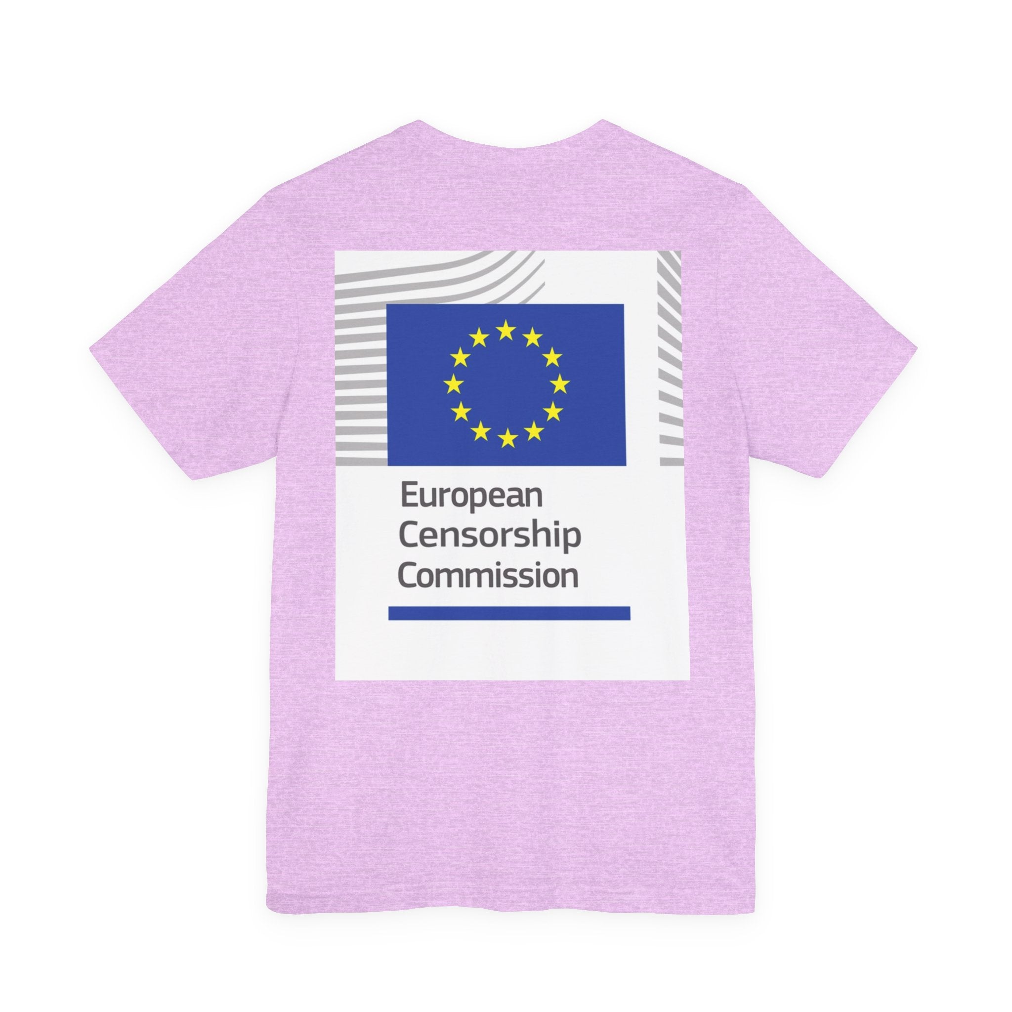 Back Print T‑Shirt — EUROPEAN CENSORSHIP COMMISION