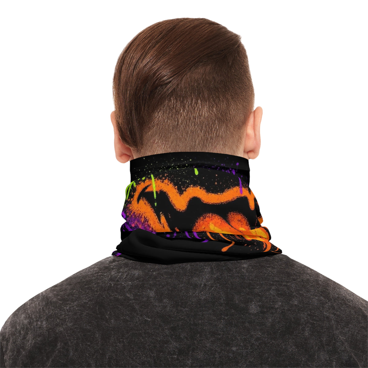Lightweight Graffiti Neck Gaiter - Neon Face 4