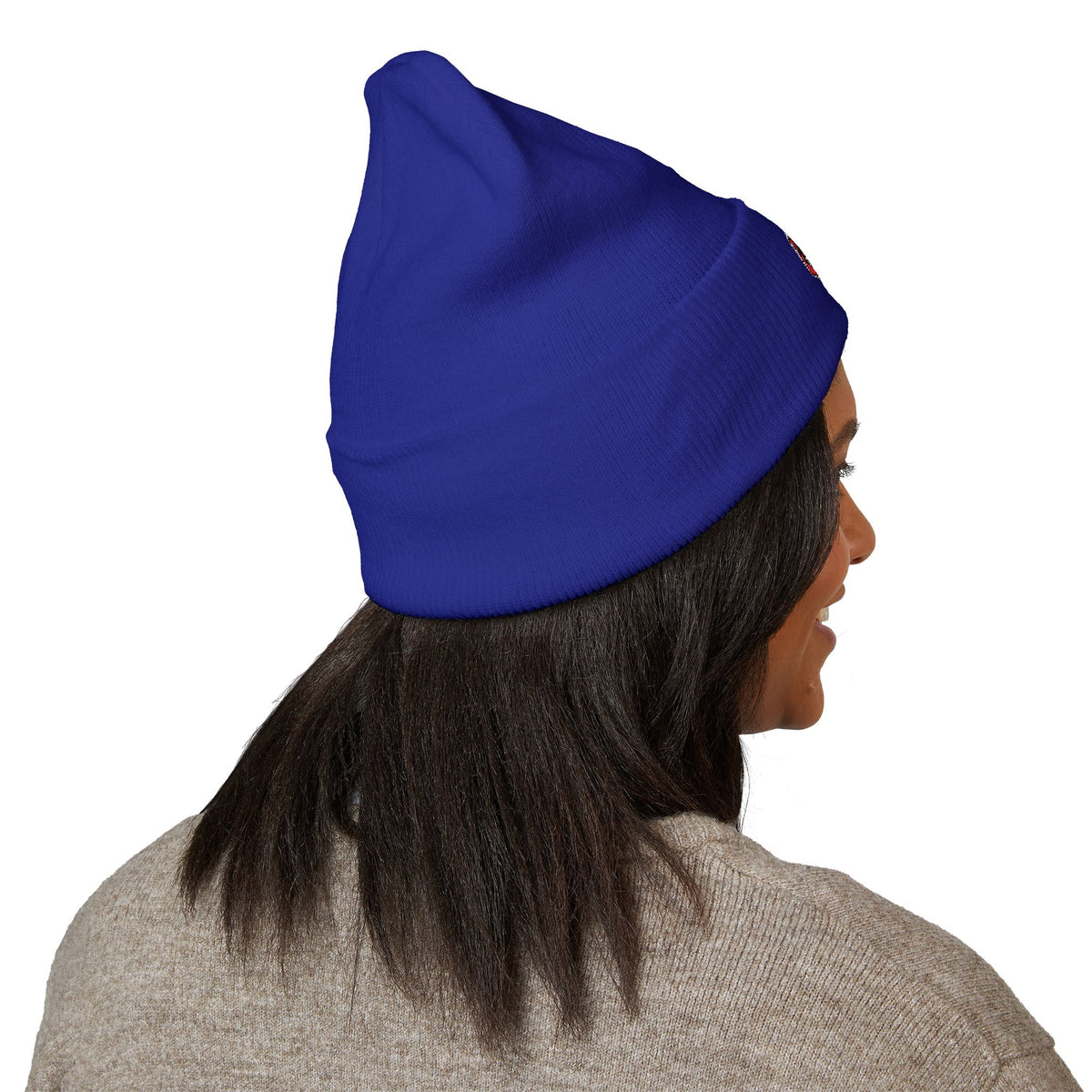Embroidered Daruma Cuffed Beanie — Stop The Genocide Beenie Hat