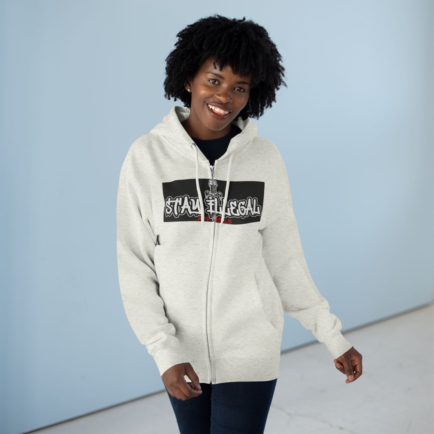 Smiley Drip Face Hoodie — Stay Illegal Zip Hoodie