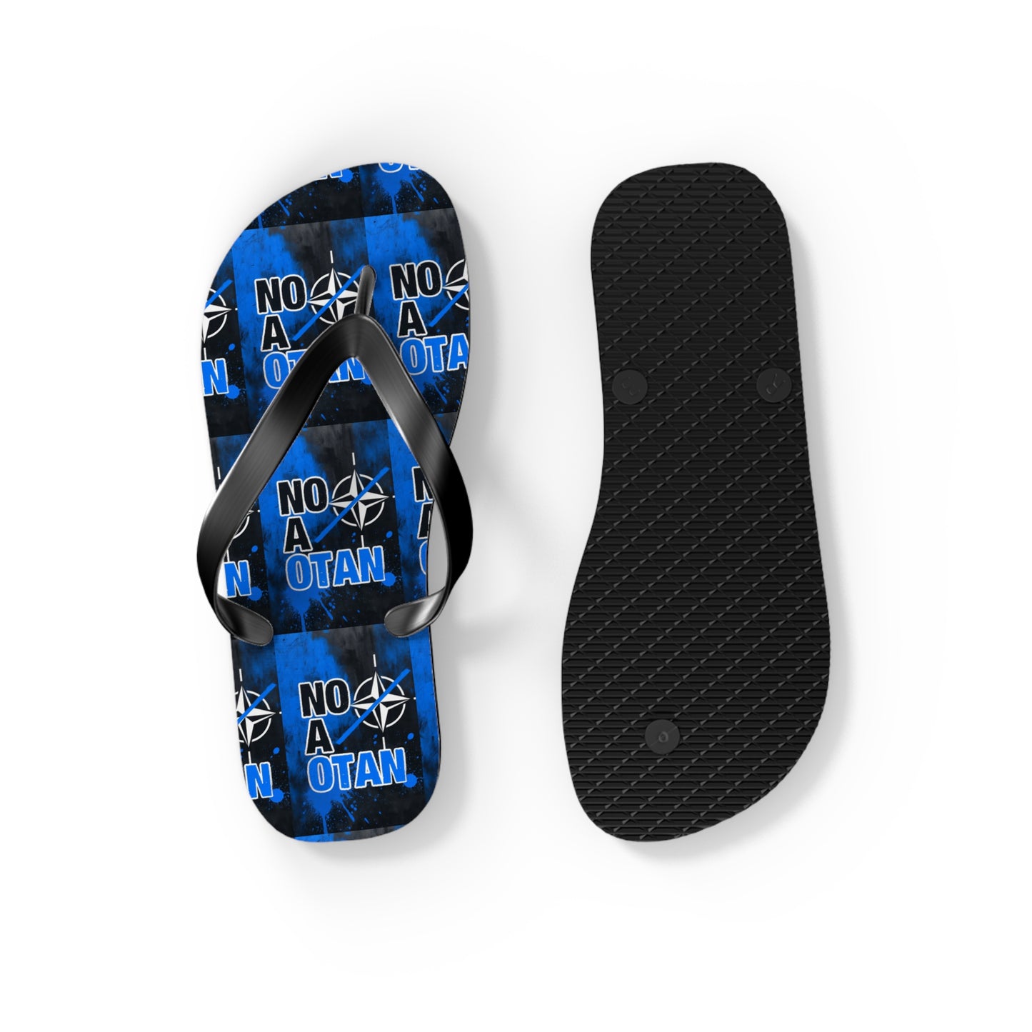 NO A OTAN Flip Flops – Blue Protest
