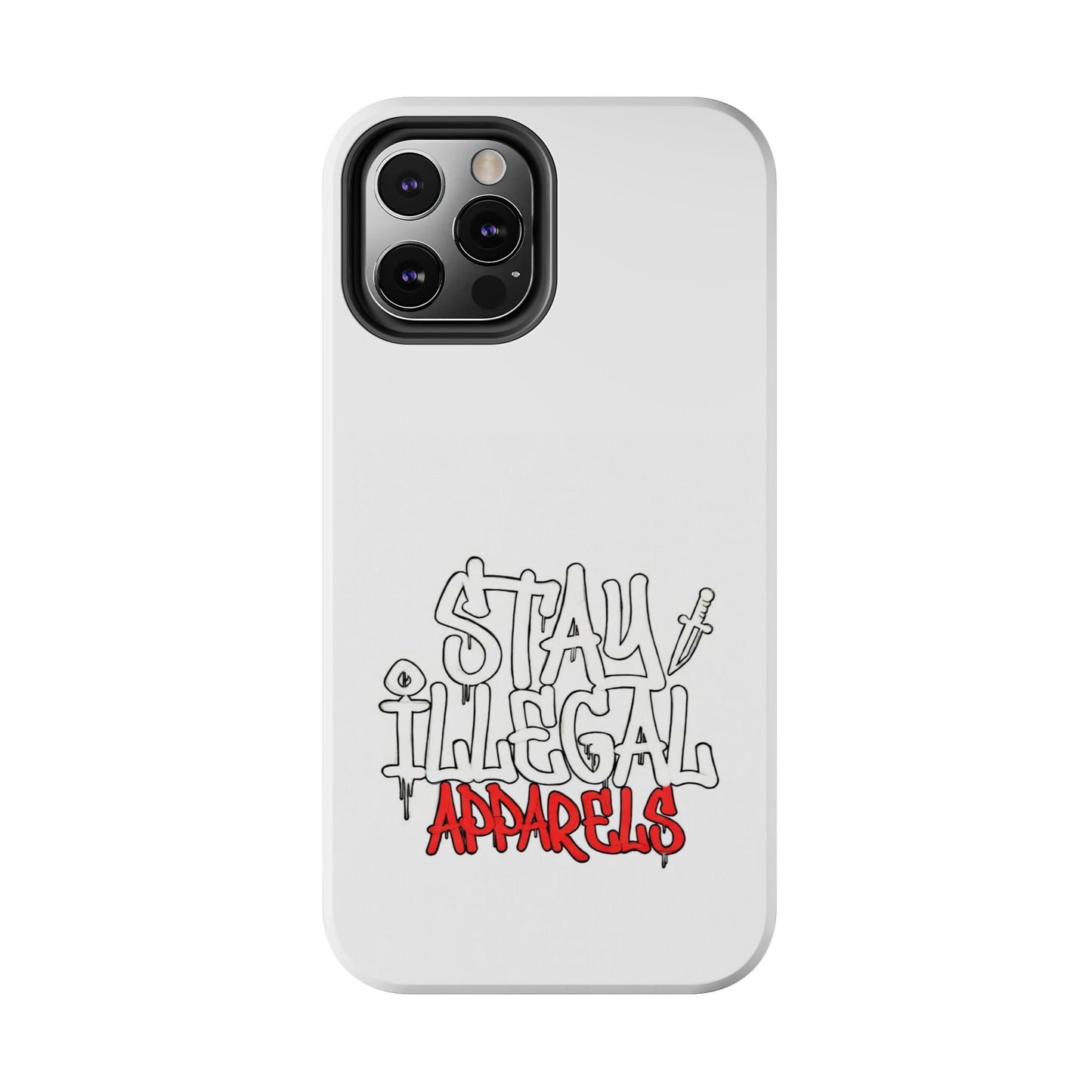 Coque de téléphone Stay Illegal - Blanc/Rouge robuste