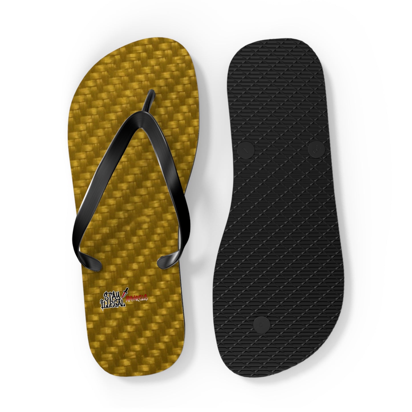 Carbon Fibre Flip Flops – Stay Illegal Gold