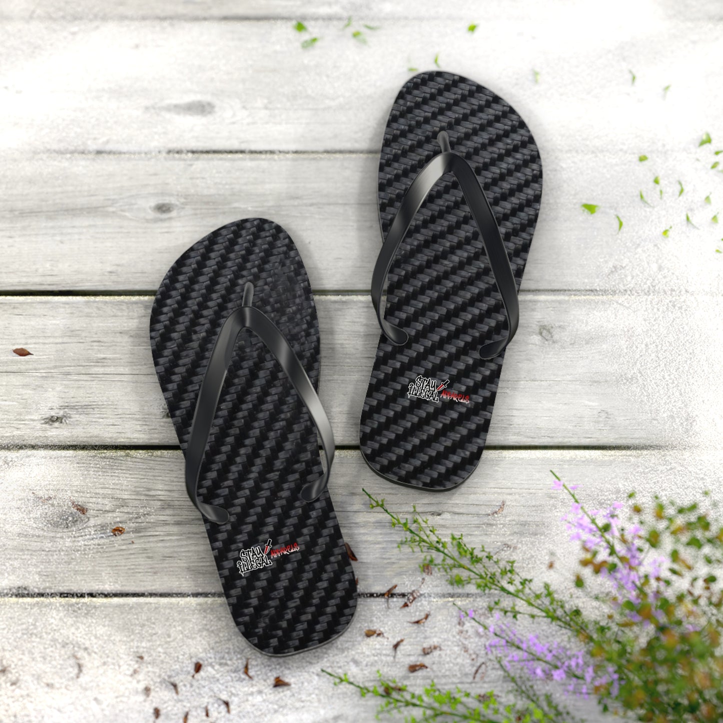 Carbon Fibre Flip Flops – Stay Illegal Black