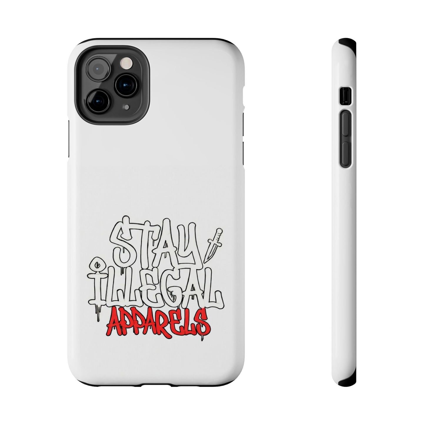 Coque de téléphone Stay Illegal - Blanc/Rouge robuste