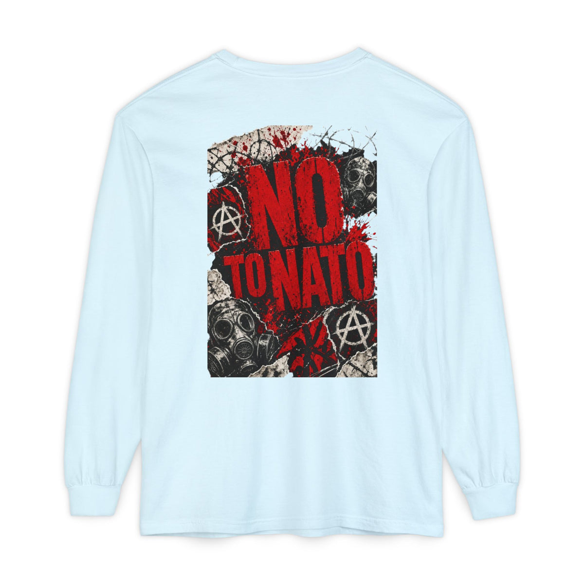 Protest Long Sleeve T‑Shirt — No To NATO Anarchist