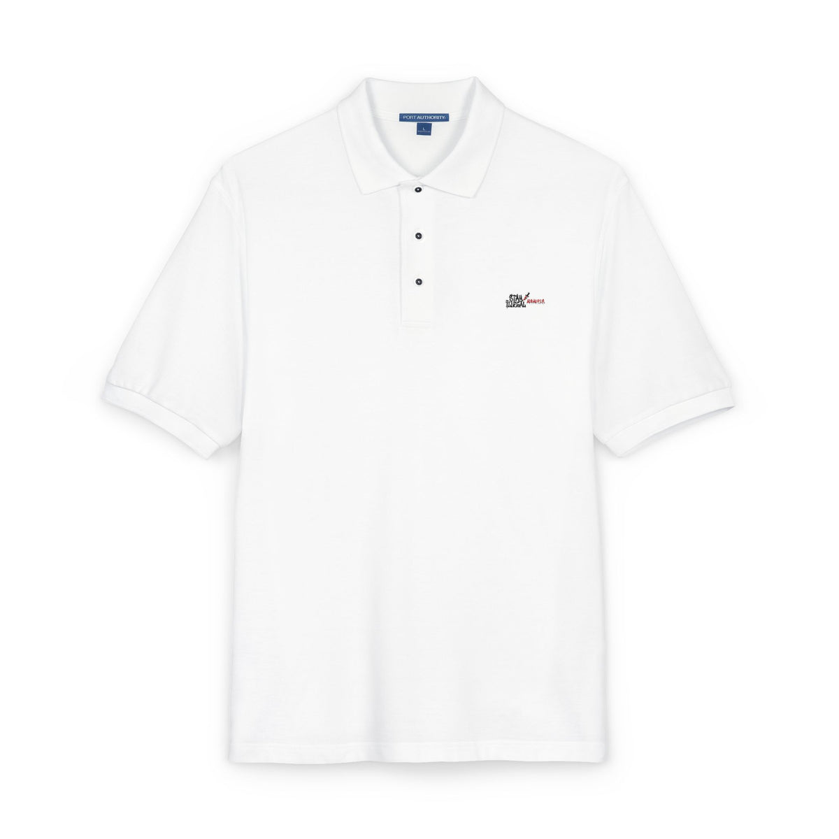 Black Colletion Polo‑Shirt — "Stay Illegal"