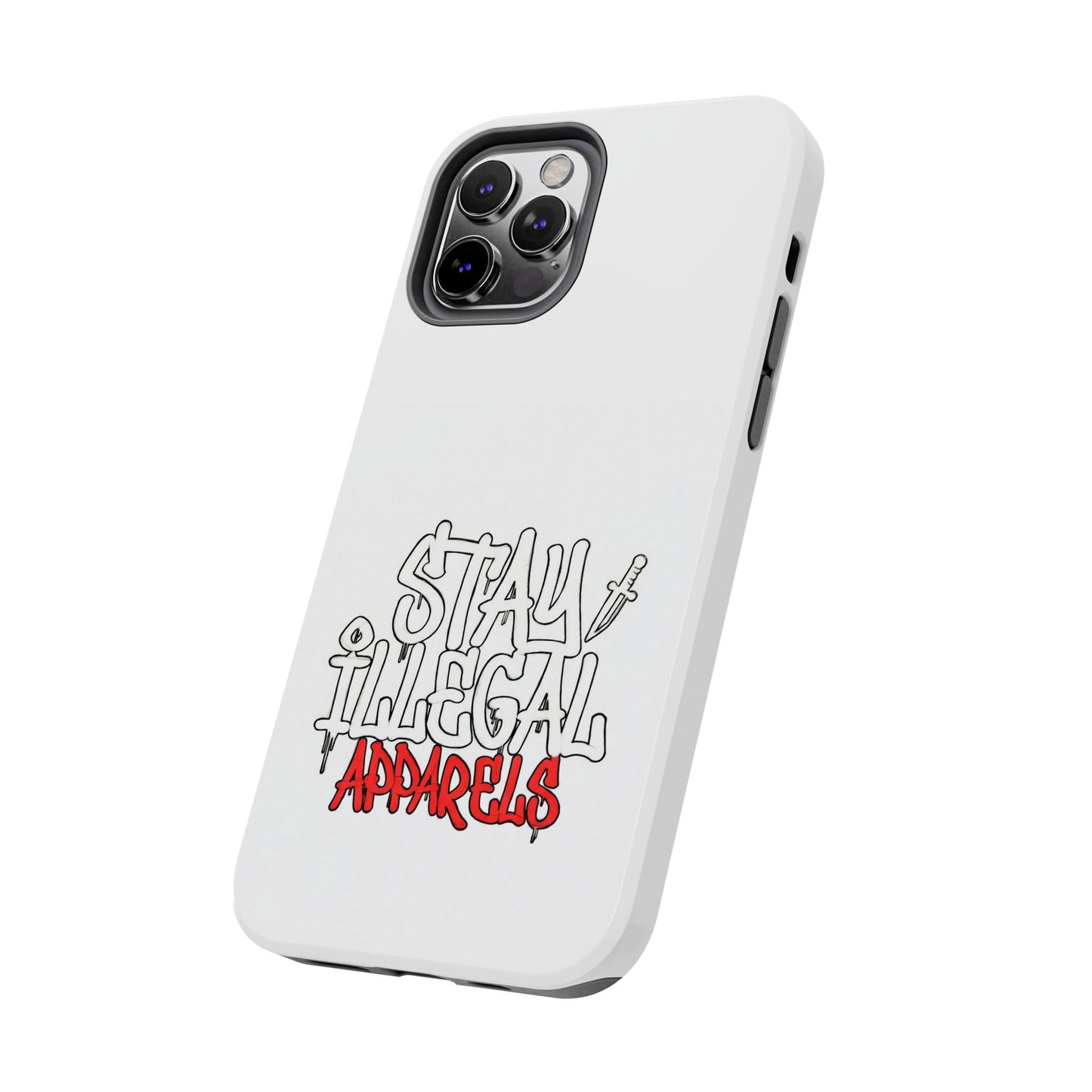 Coque de téléphone Stay Illegal - Blanc/Rouge robuste