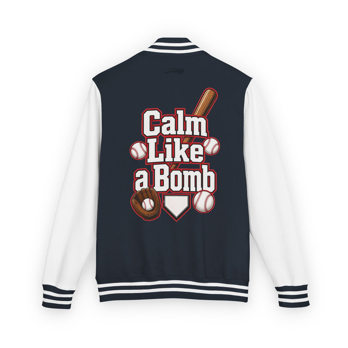 Stay Illegal Varsity Bomber Jacket - Calm Like a Bomb 00 (Plain-Sleeve)