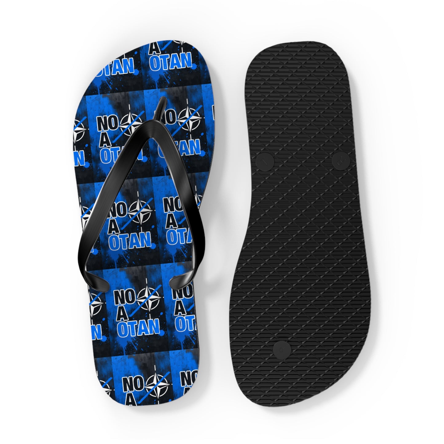 NO A OTAN Flip Flops – Blue Protest
