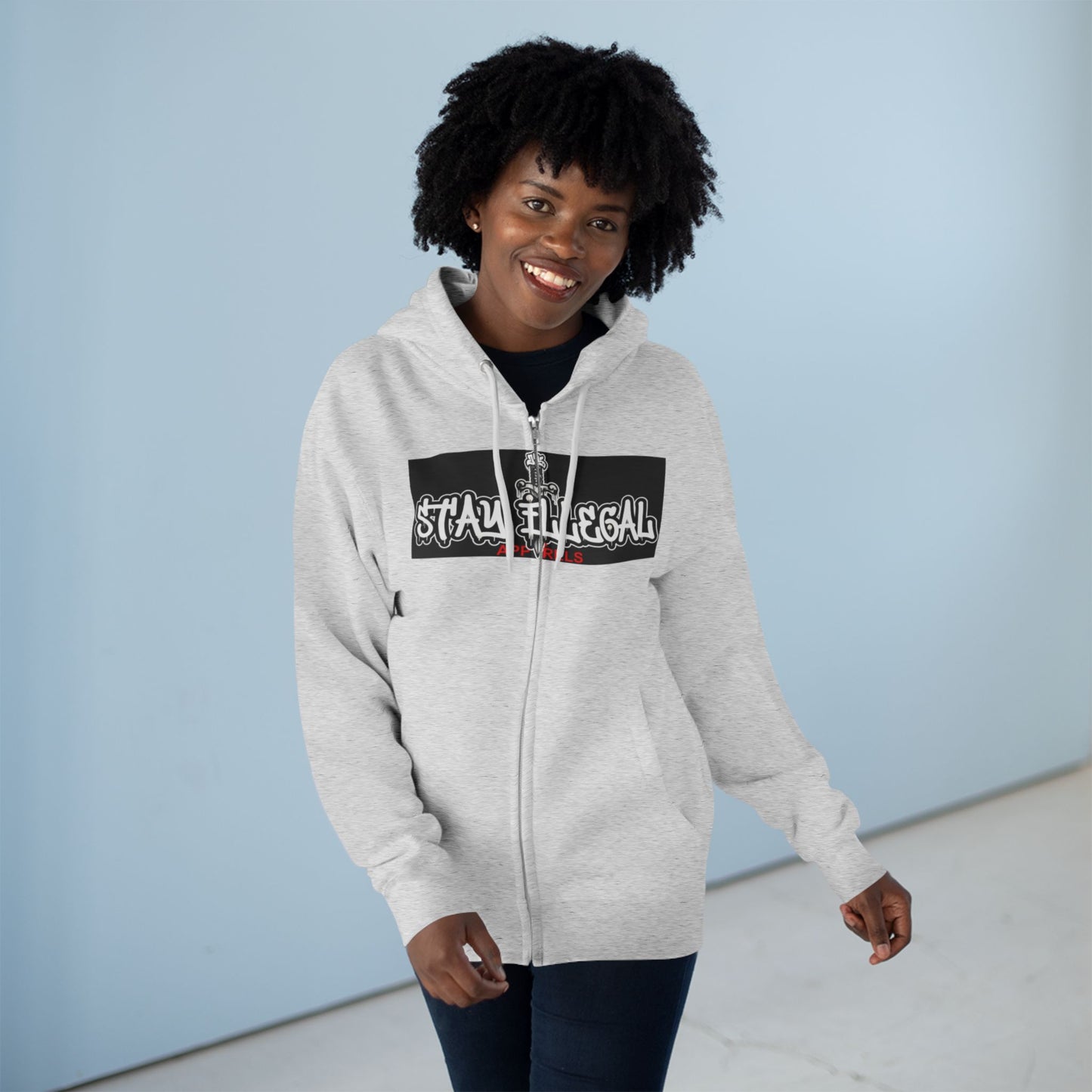 Smiley Drip Face Hoodie — Stay Illegal Zip Hoodie