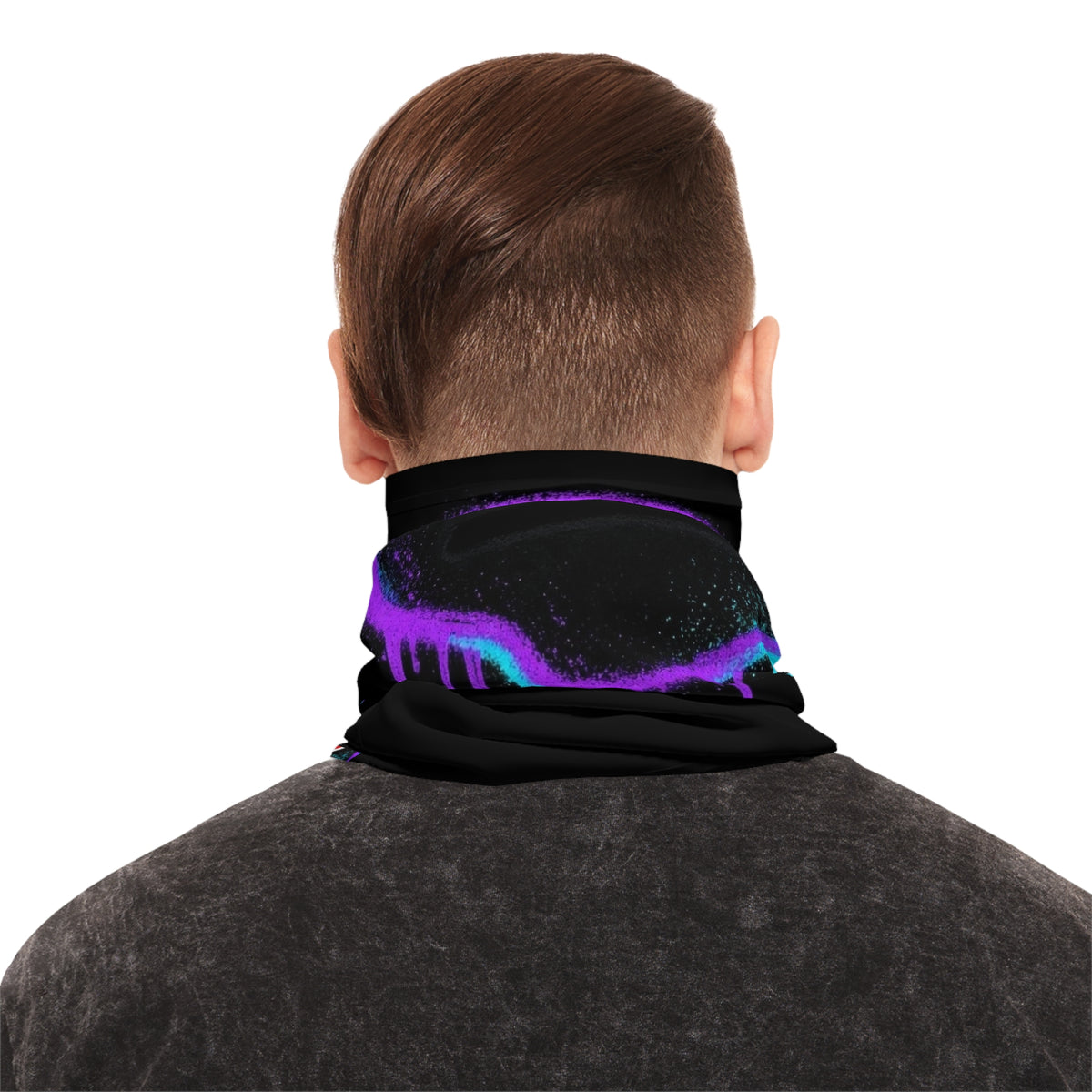 Lightweight Graffiti Neck Gaiter - Neon Face 7