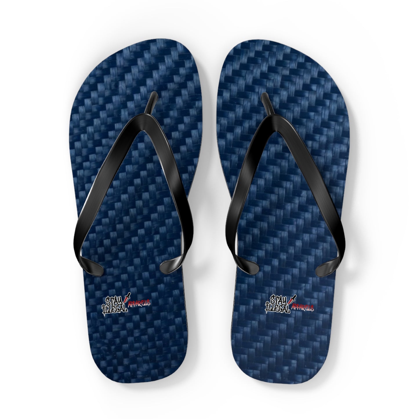 Carbon Fibre Flip Flops – Stay Illegal Blue