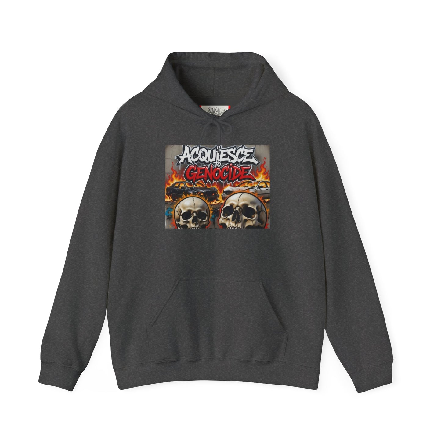 Stay Illegal Graffiti Hoodie - Acquiesce To Genocide