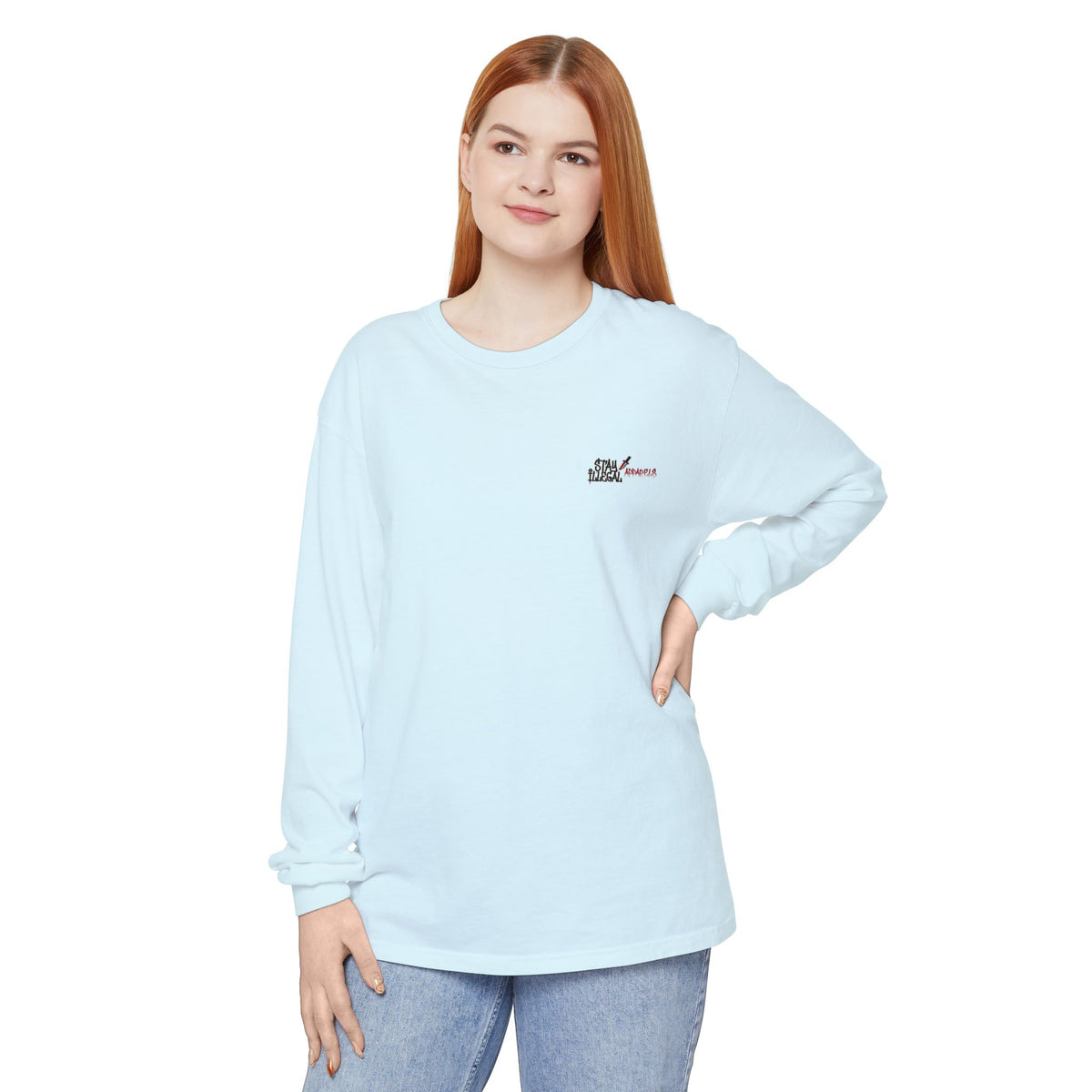 Long Sleeve Tee — More Europe 20euros Back Print