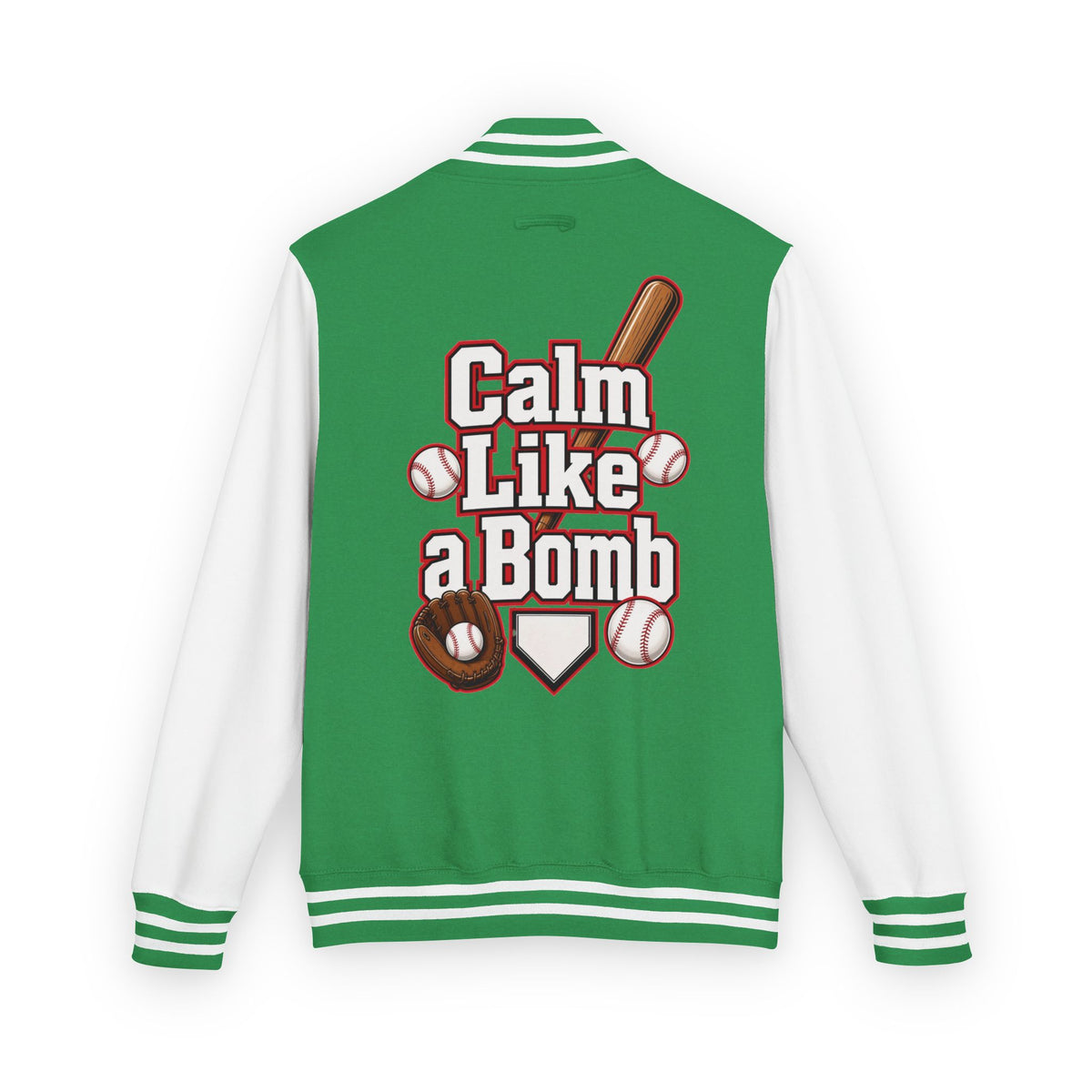 Stay Illegal Varsity Bomber Jacket - Calm Like a Bomb 00 (Plain-Sleeve)
