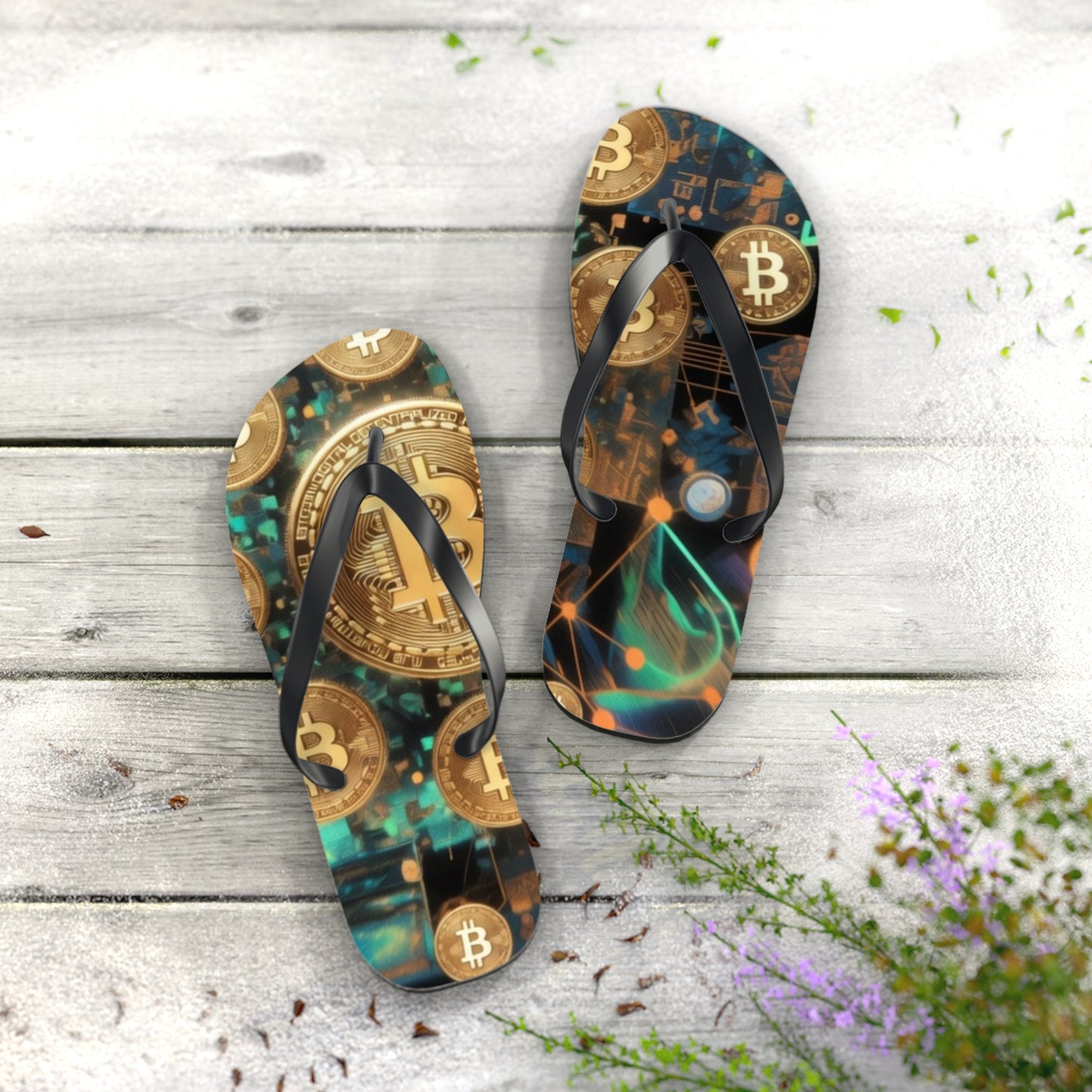 BitCoin Flip Flops – Financial Beach