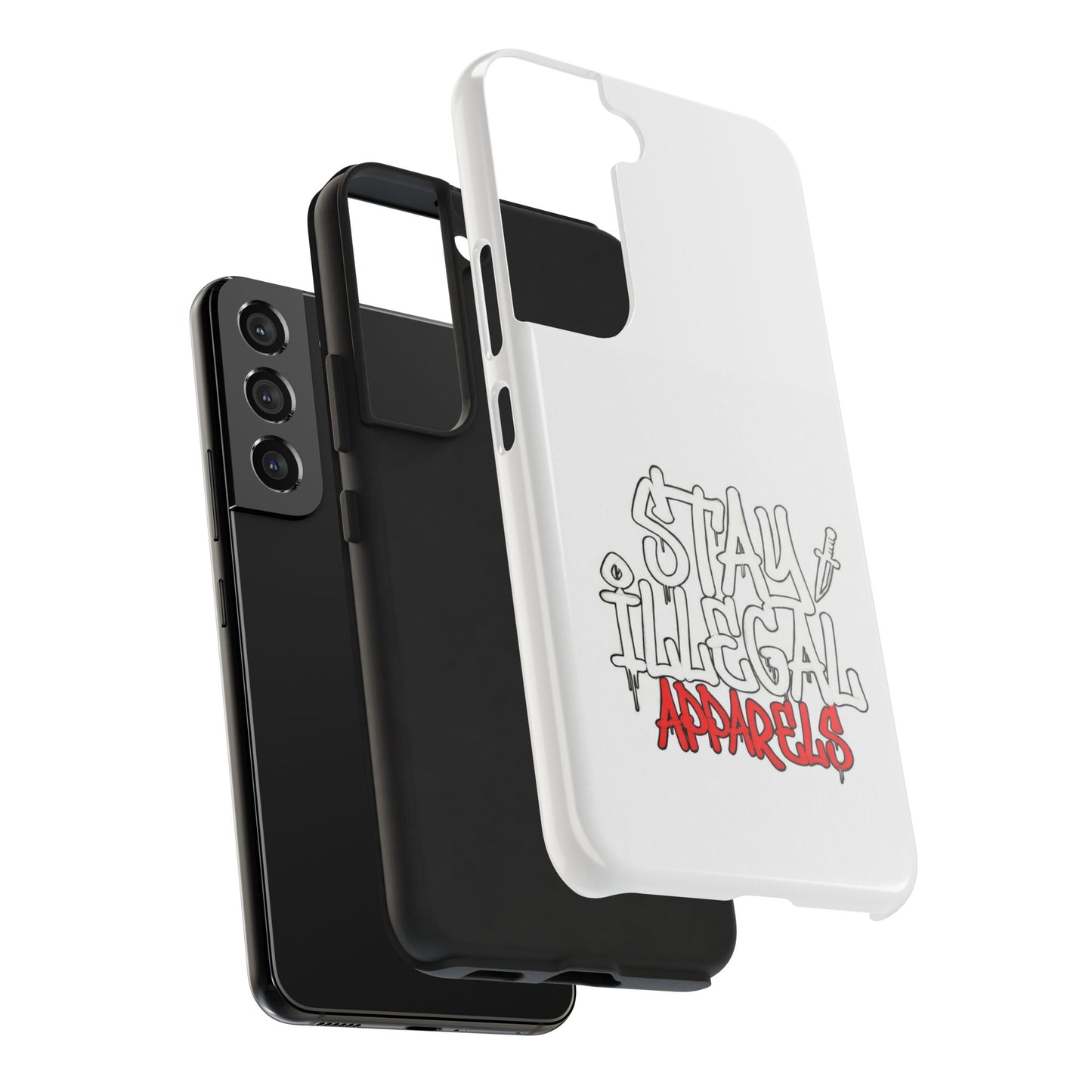 Coque de téléphone Stay Illegal - Blanc/Rouge robuste