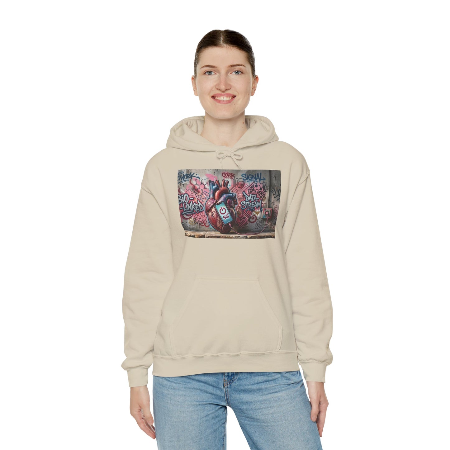 Stay Illegal Graffiti Hoodie - Mobile Heart