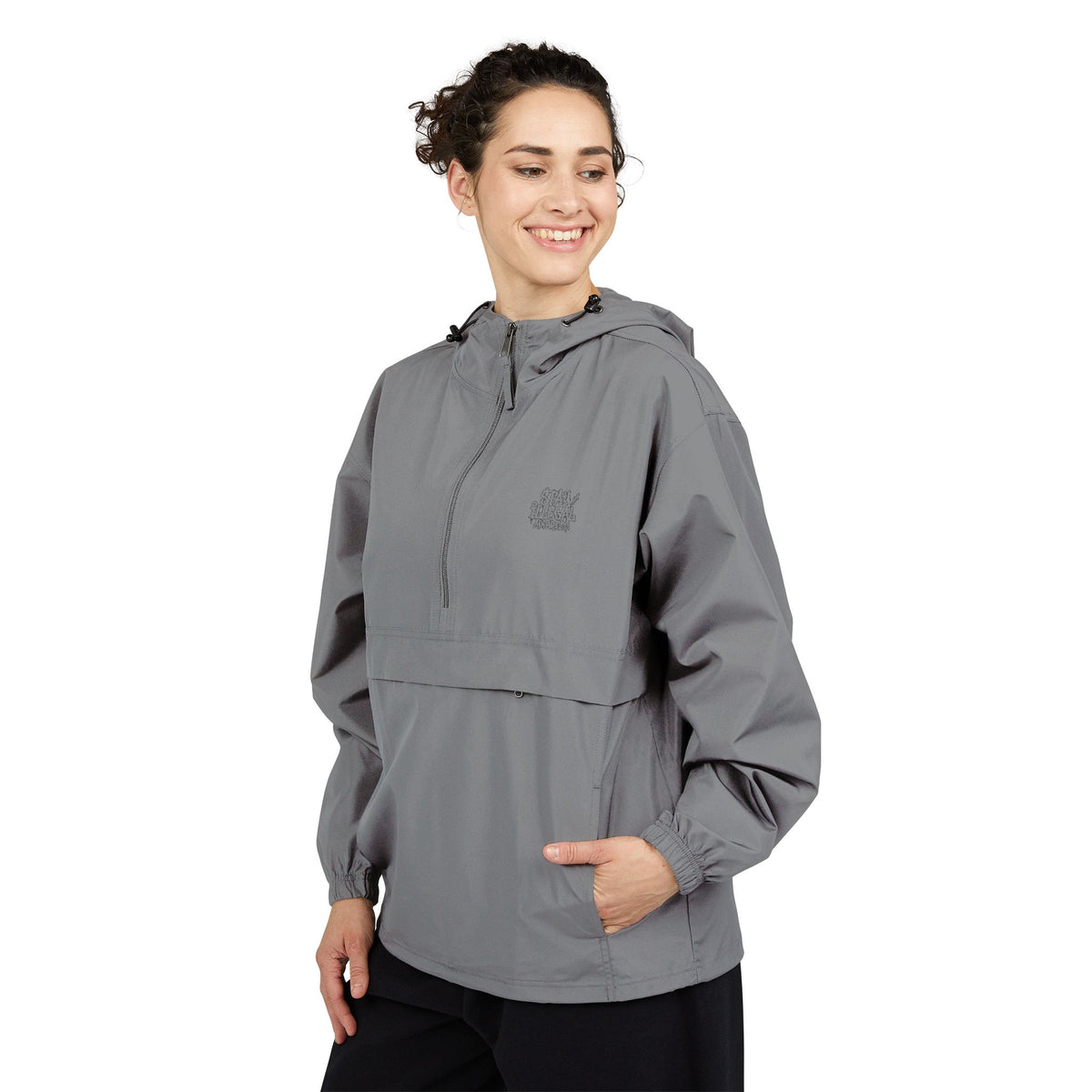Stay Illegal Anorak Jacket — Plain Insignia Packable Lightweight Hooded Windbreaker