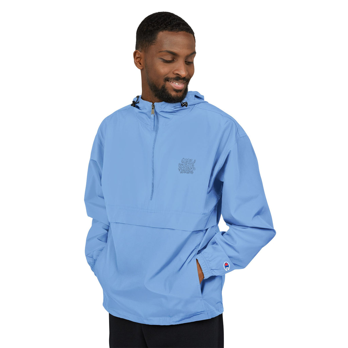 Stay Illegal Anorak Jacket — Plain Insignia Packable Lightweight Hooded Windbreaker