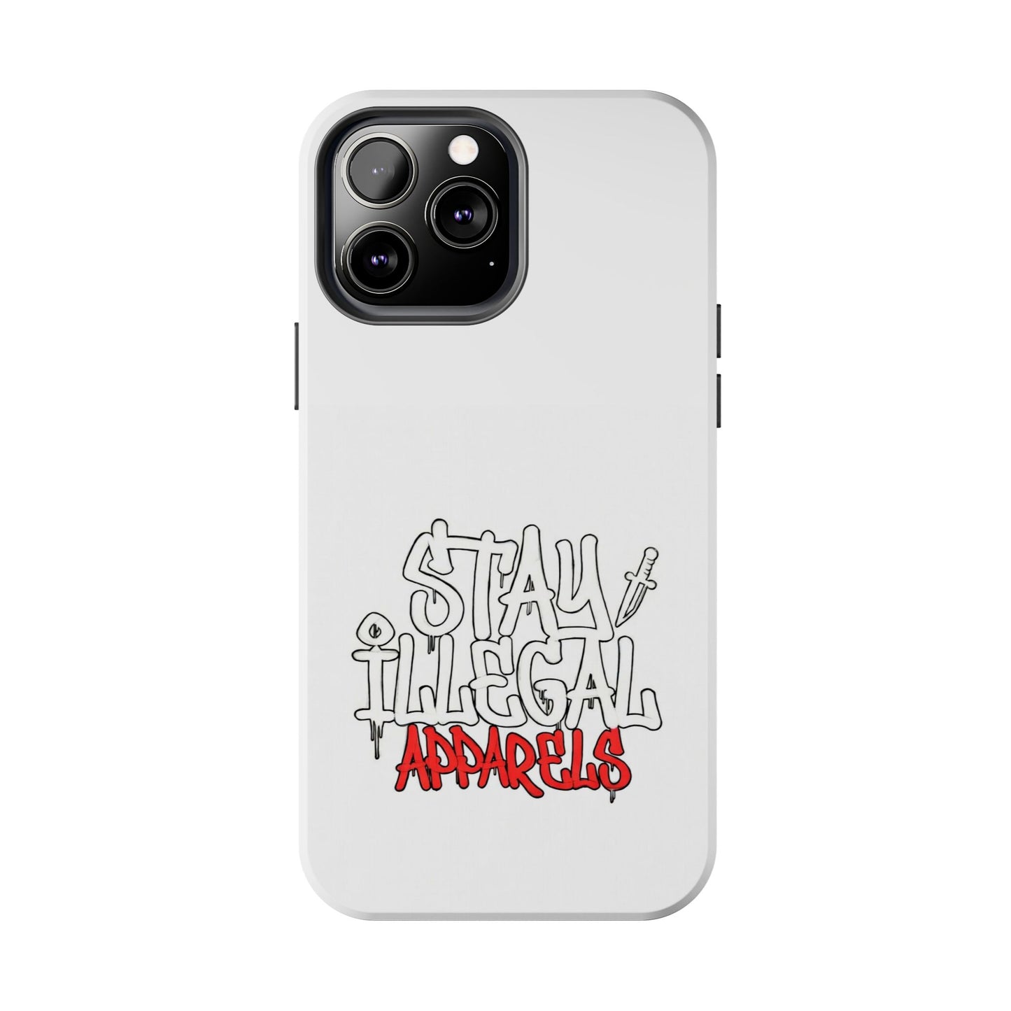 Coque de téléphone Stay Illegal - Blanc/Rouge robuste