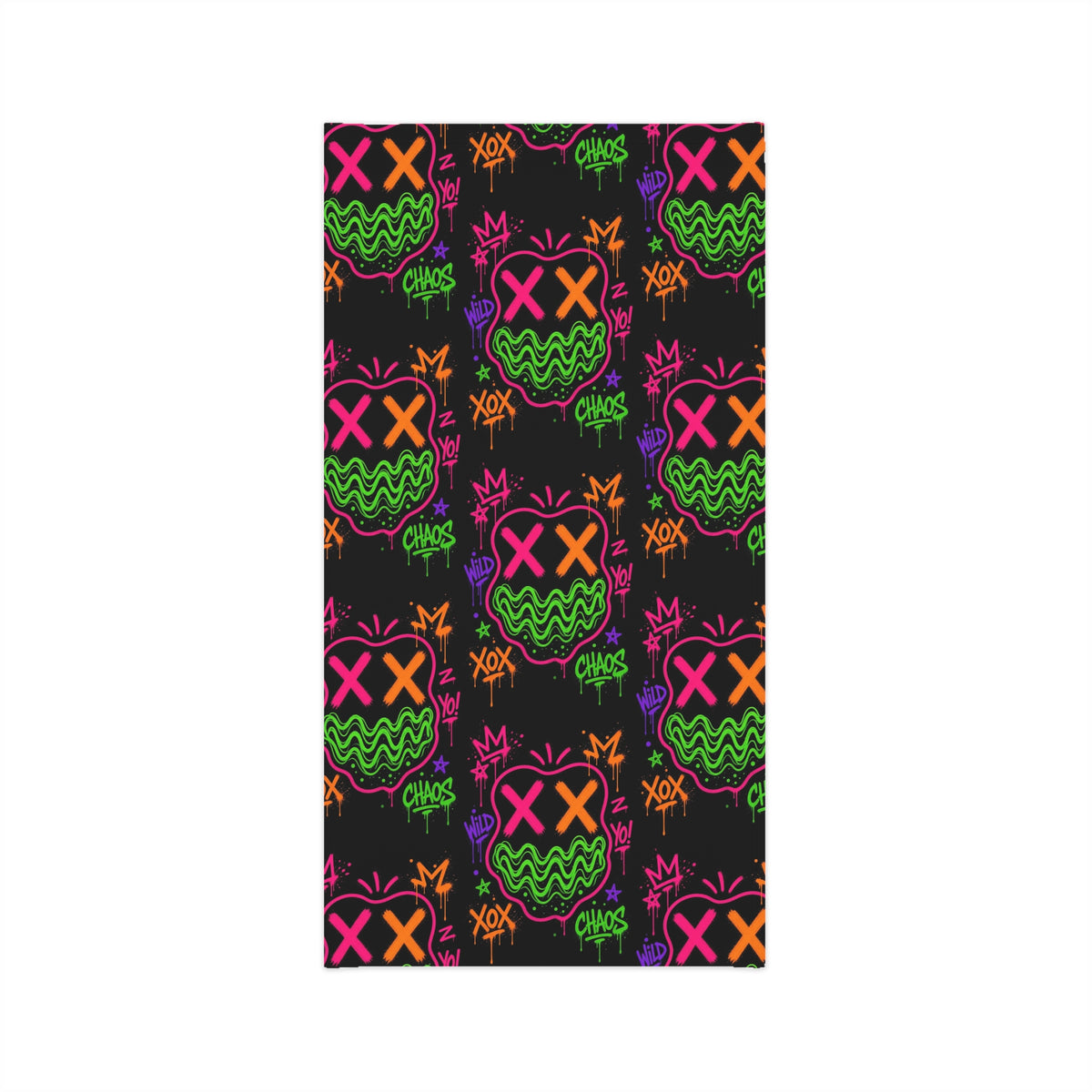 Lightweight Graffiti Neck Gaiter - Neon Face 6
