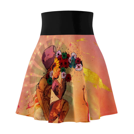 Women's Skater Skirt — Flower Shooting Sunrise