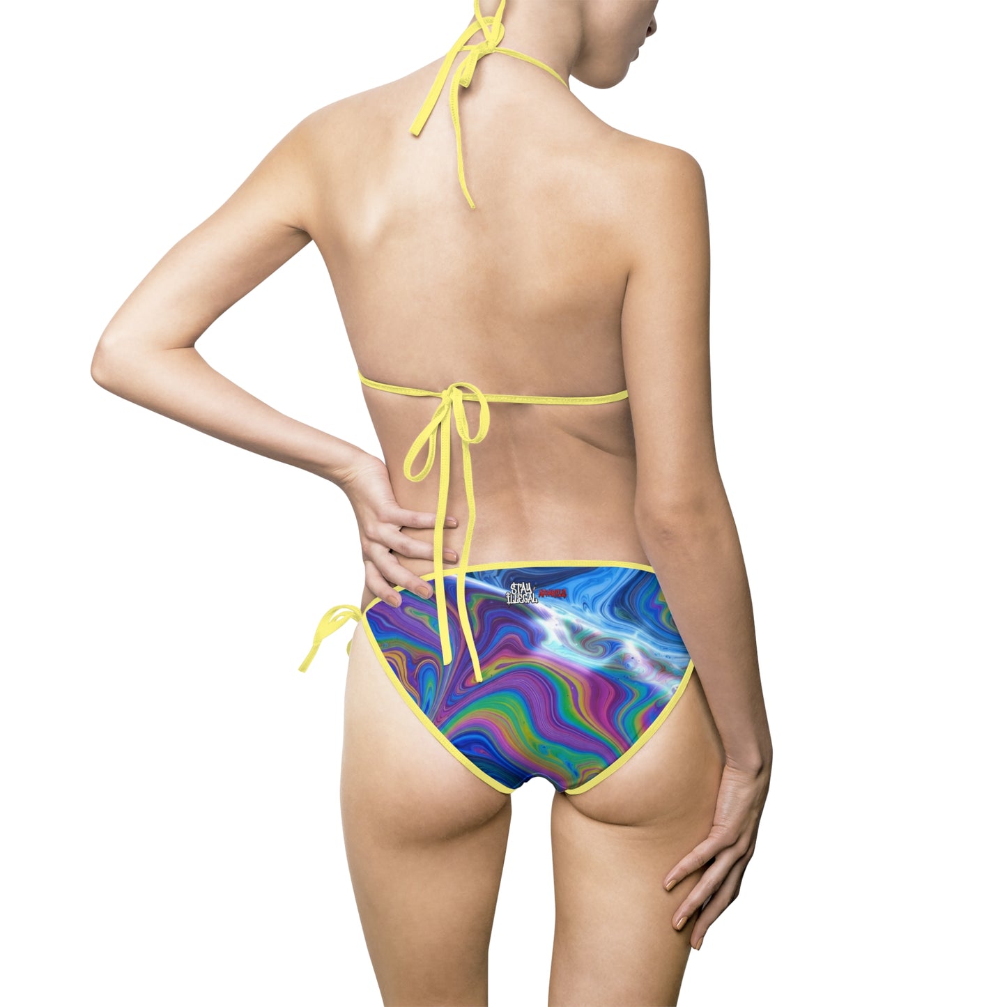 Stay Illegal Women's Colour Trim -Shimmer Triangle Bikini