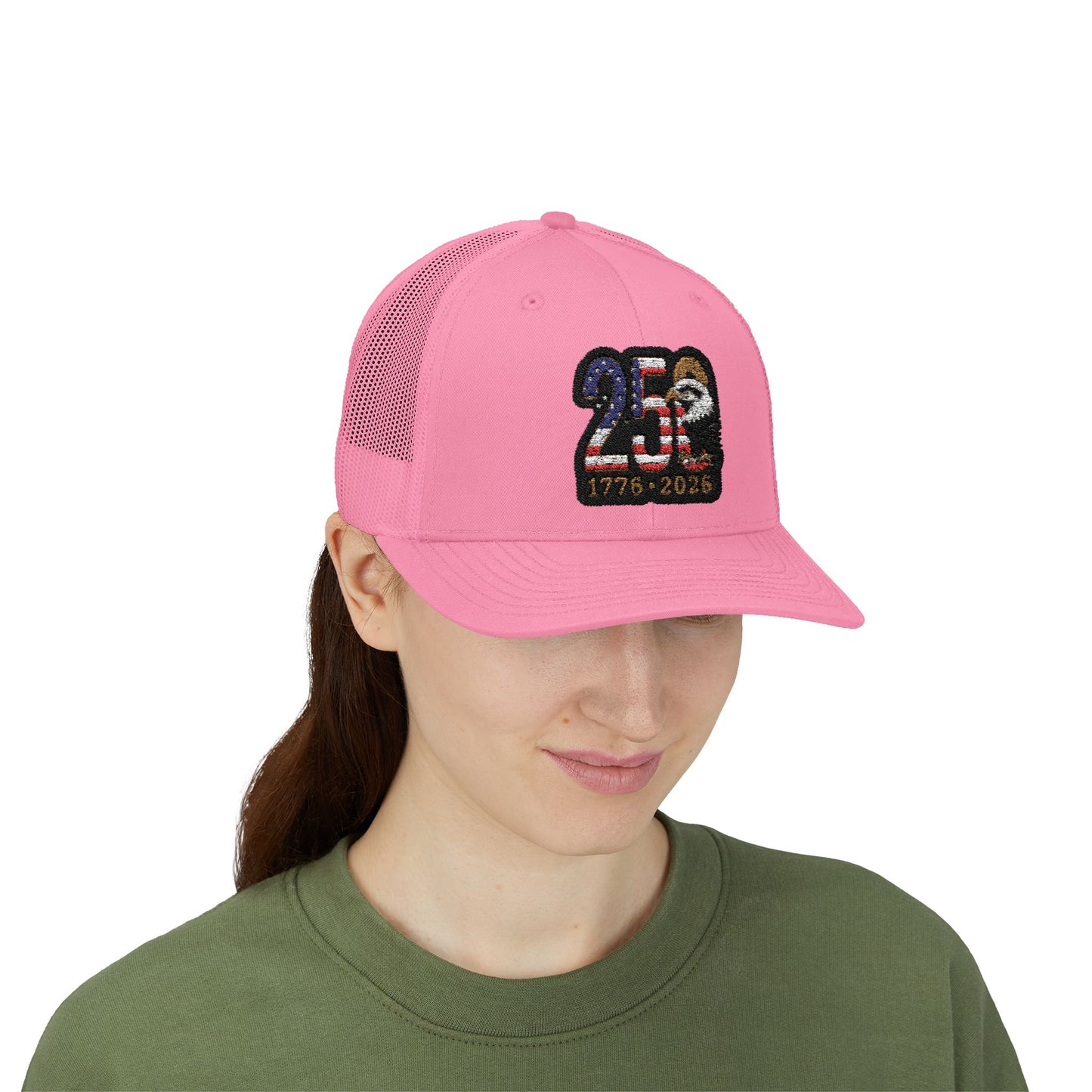 Stay Illegal Trucker Cap — USA 250th Anniversary Eagle Patch