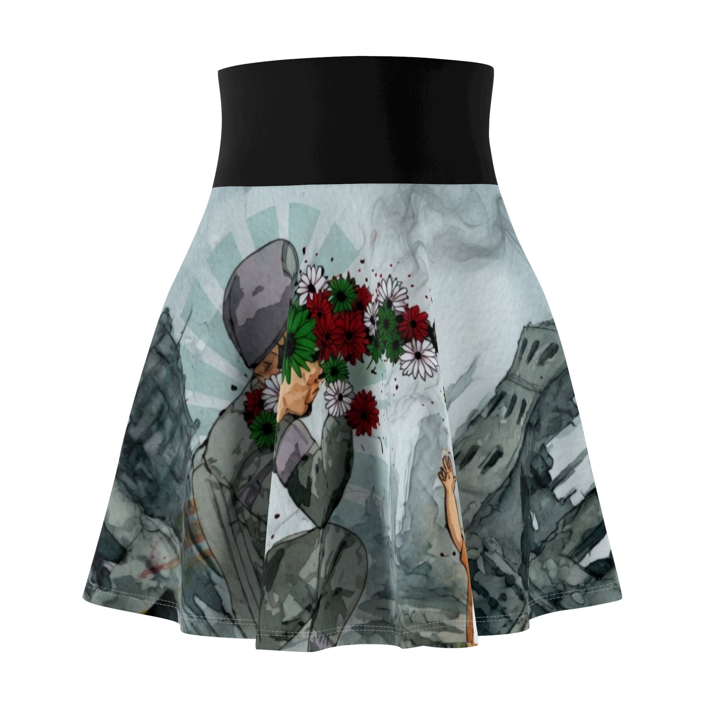 Women's Skater Skirt — Flower Shooting Day